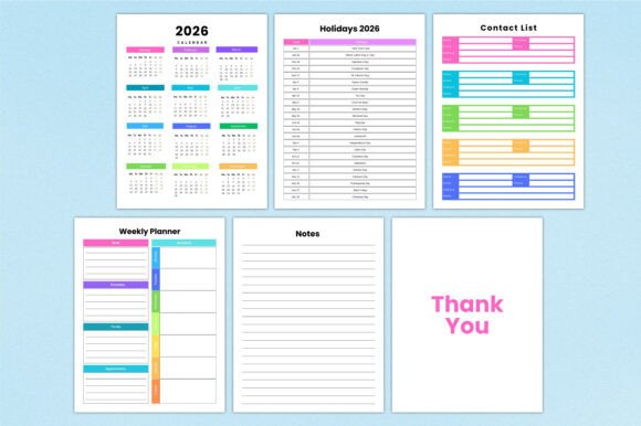 2026 Weekly Planner for Canva KDP