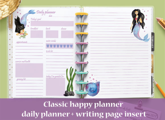 PrettyClassic Happy Daily Planner Insert 