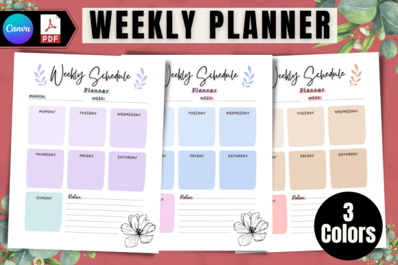 Weekly Planner Printable, Habit Tracker