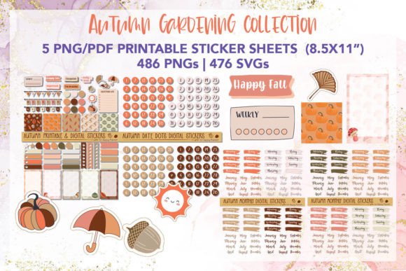 Autumn Digital Functional Planner Stickers Bundle