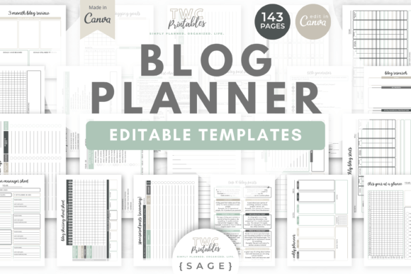 Blog Custom Planner Canva Templates | SAGE