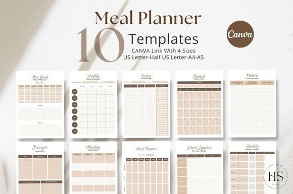 CANVA Meal & Pantry Planner Templates