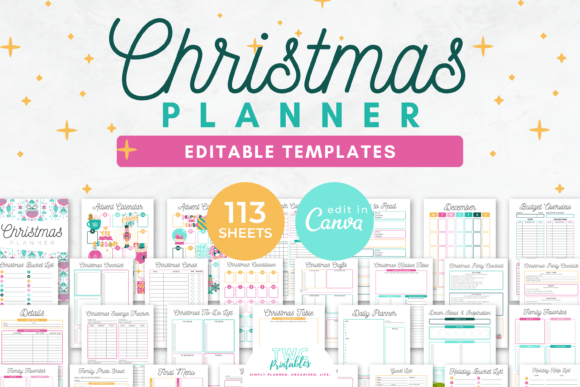 Christmas Planner Canva Templates