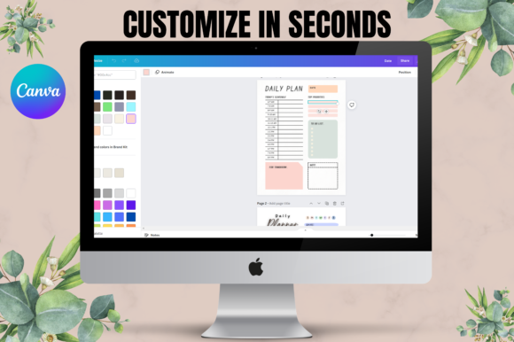 Daily Planner Printable Canva Template