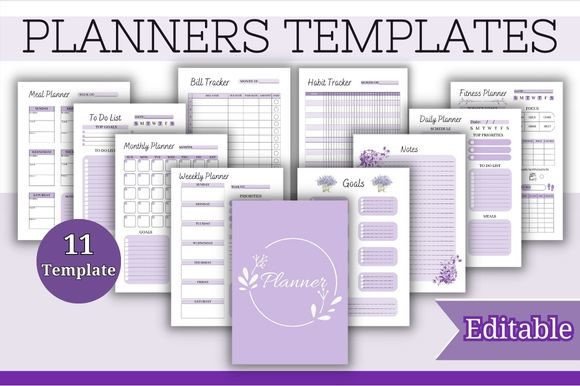 Daily Weekly Monthly Planners Templates