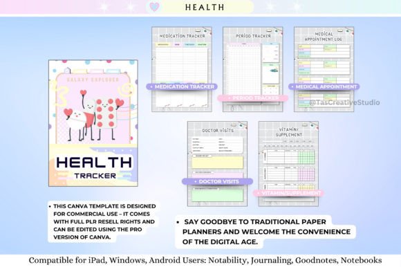 PLR Undated Canva Sectioned Planner Template