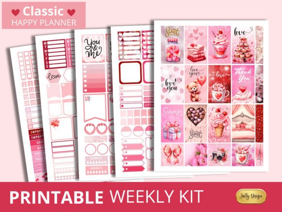 Valentine's Day Happy Planner Stickers