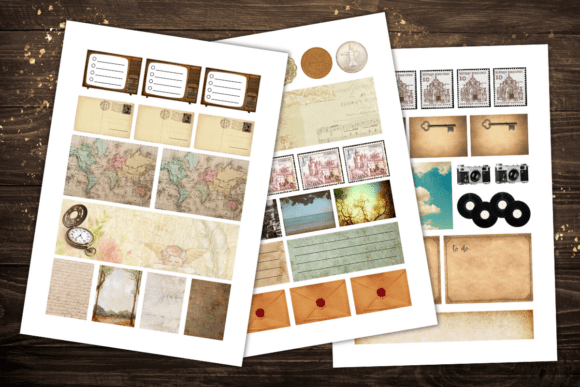 Vintage Functional Planner Stickers