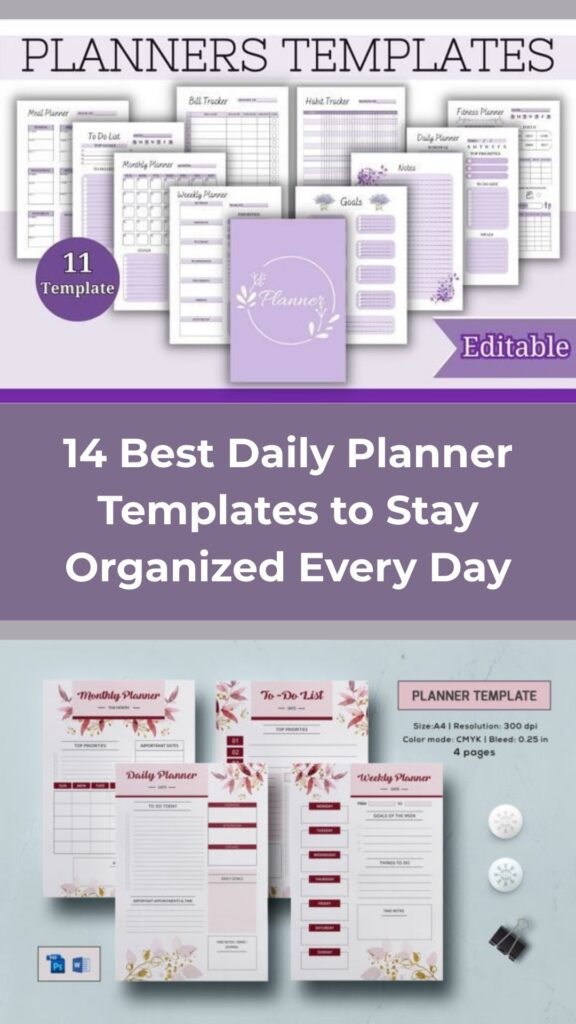 14 Best Daily Planner Templates to Stay Organized Every Day