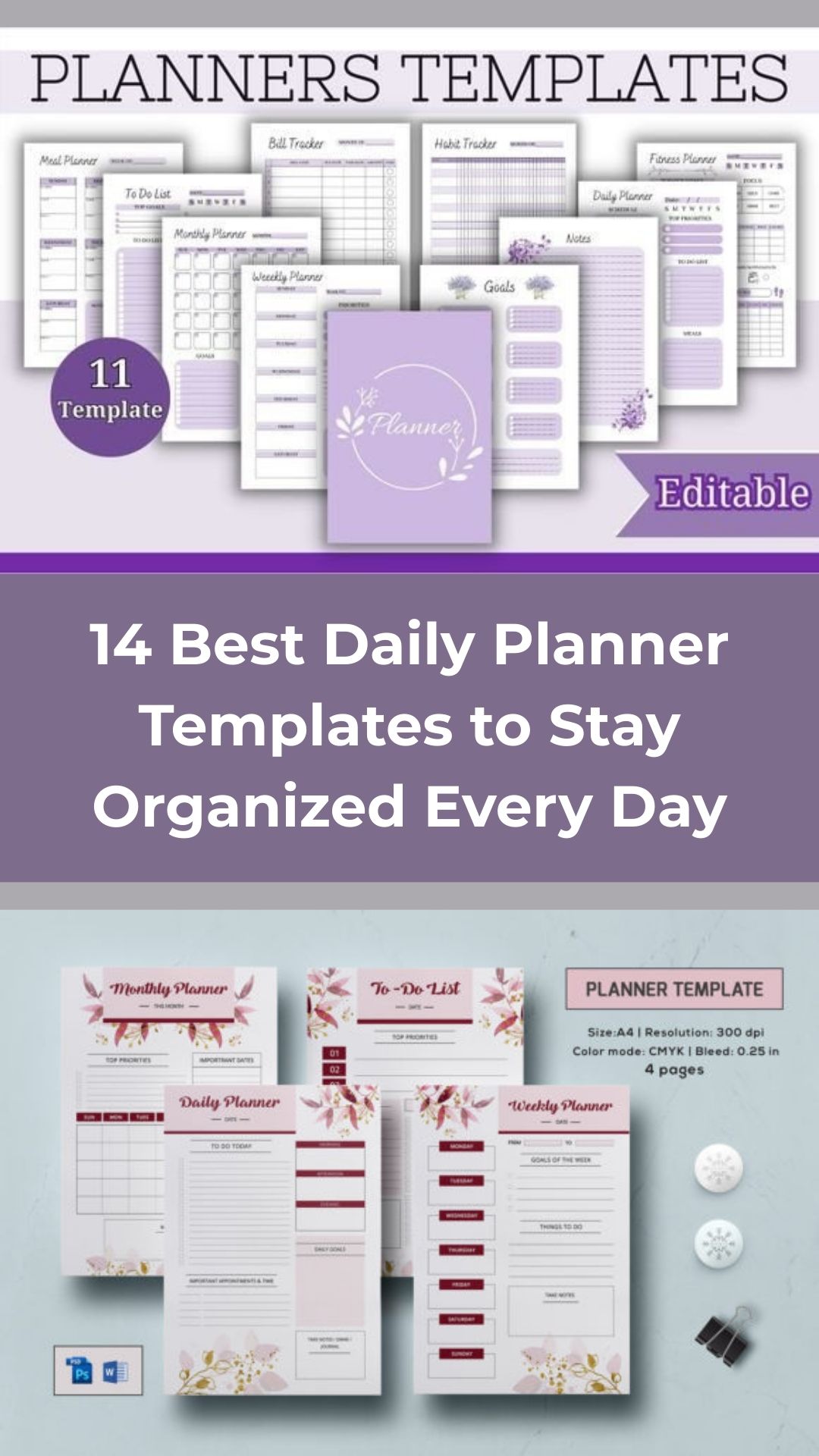 14 Best Daily Planner Templates to Stay Organized Every Day