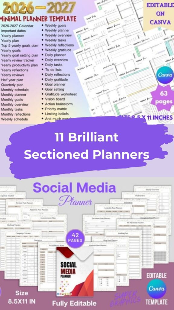 10 Brilliant Sectioned Planners