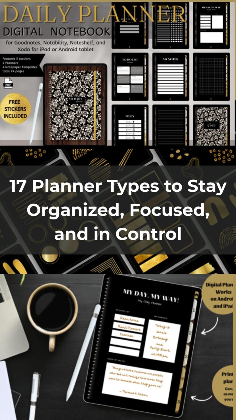 17 Planner Types to Stay Organized, Focused, and in Control