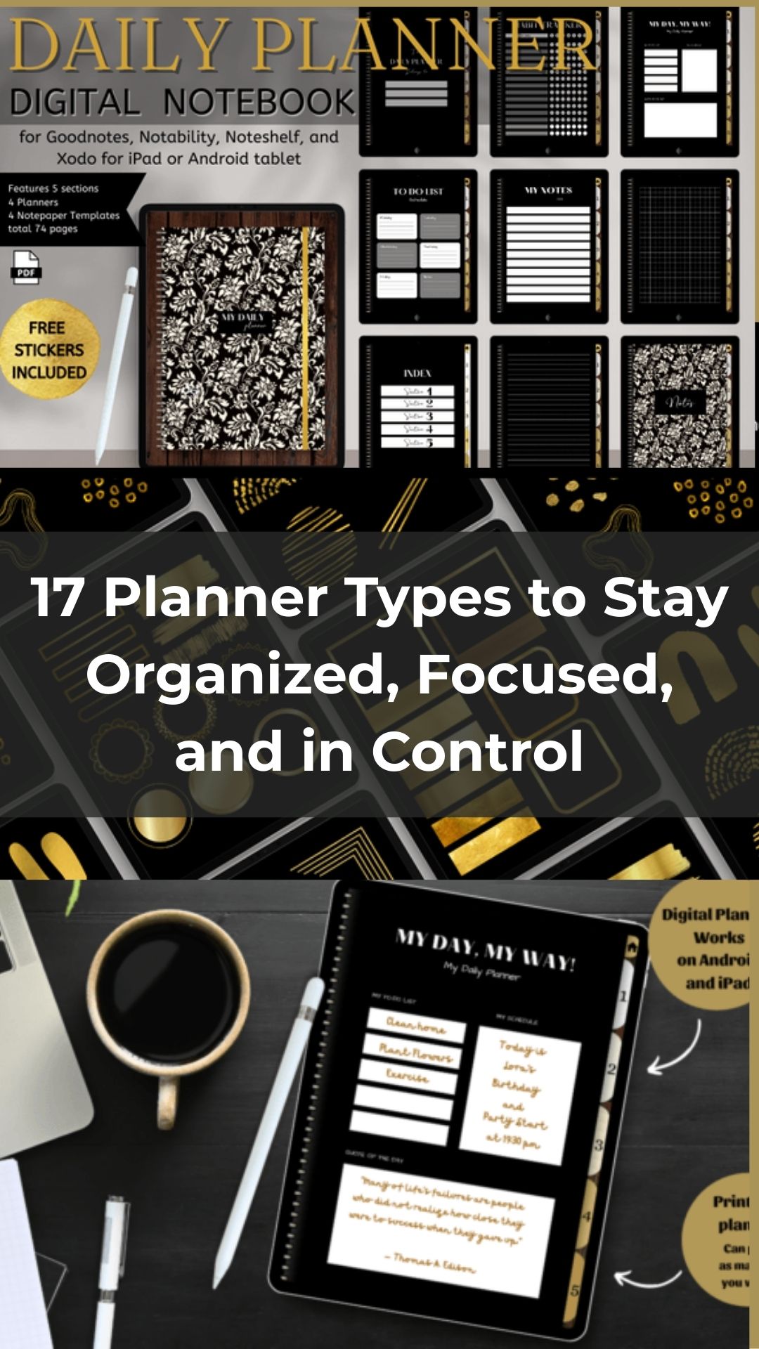 17 Planner Types to Stay Organized, Focused, and in Control