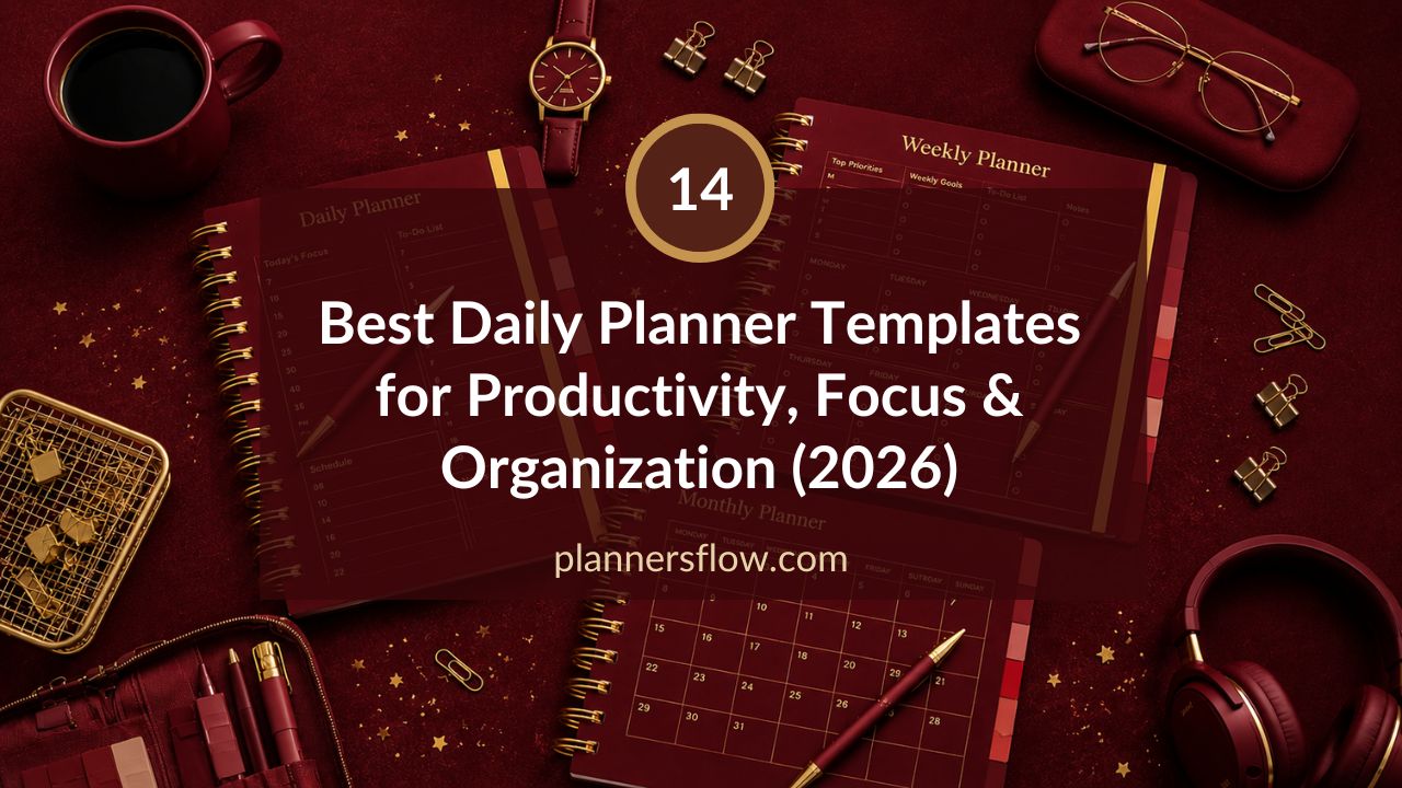 Best Daily Planner Templates for Productivity, Focus & Organization (2026)