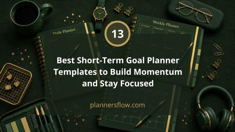 Short-Term Goal Planner Templates