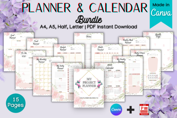 Planner and Calendar Canva Templates
