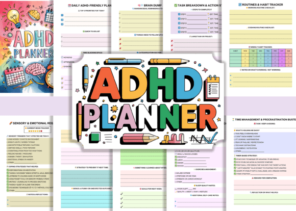 ADHD Planner - KDP Canva Template