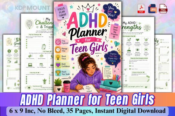 ADHD Planner for Teen Girls