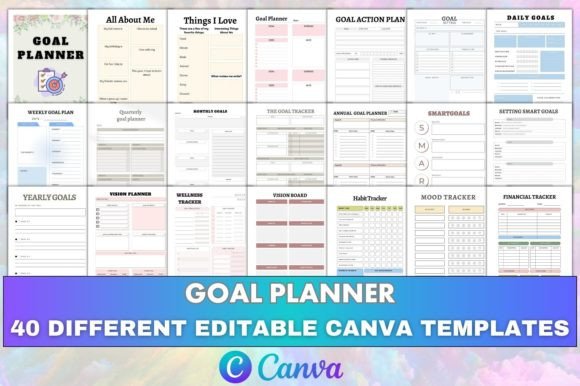 Canva Editable Goal Planner KDP