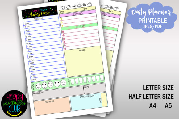Daily Planner with Time- Hourly Planner