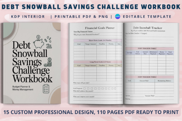 Debt Snowball Savings Challenge Workbook