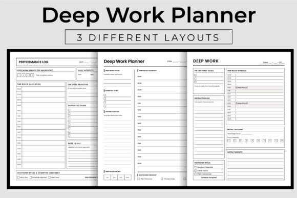Deep Work Planner Focus & Productivity