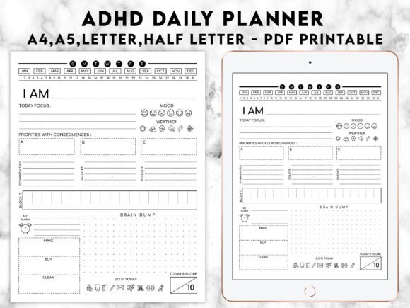 Printable ADHD Daily Planner