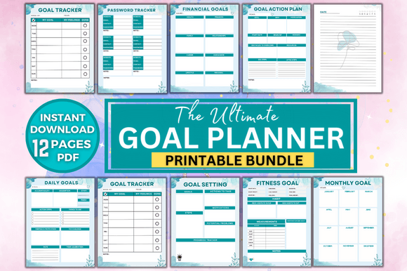Printable Goal Planner Bundle