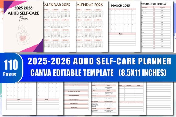 2025-2026 Adhd Self Care Planner