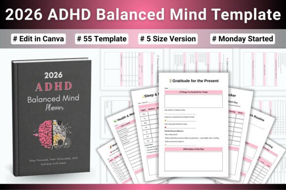 2026 ADHD Balanced Mind Planner