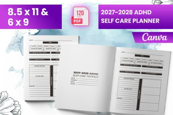 2027-2028 ADHD Self Care Planner (KDP)