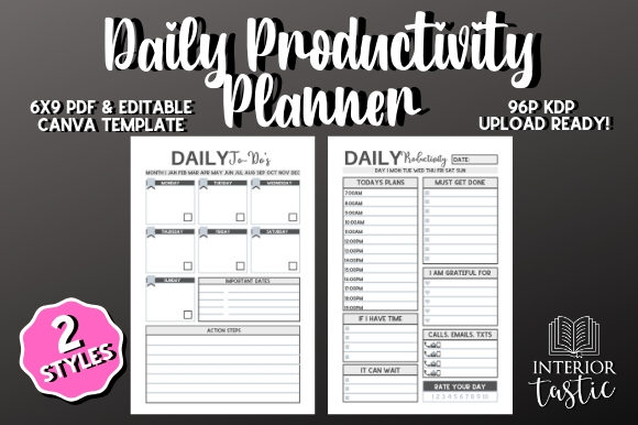 3 Month Daily Productivity Planner | KDP