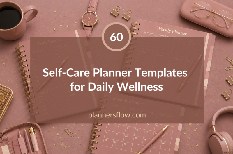 Self-Care Planner Templates