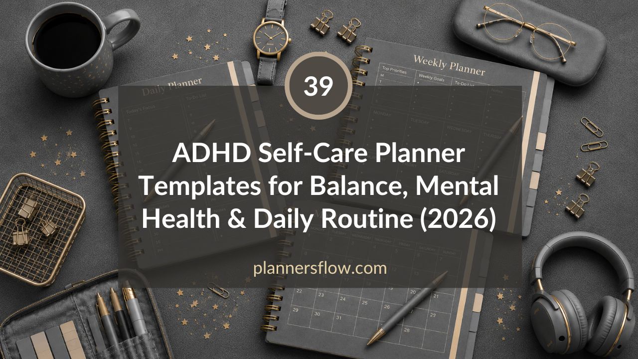 ADHD Self-Care Planner Templates for Balance, Mental Health & Daily Routine (2026)