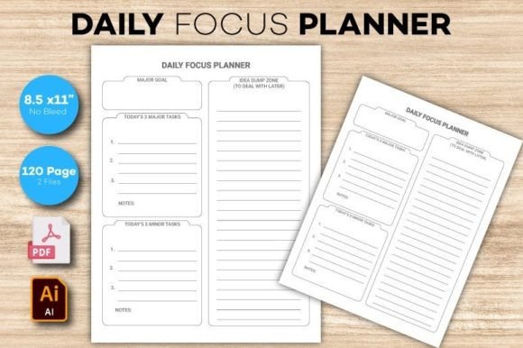 Daily Focus Planner Template