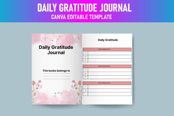 Daily Gratitude Journal Canva KDP