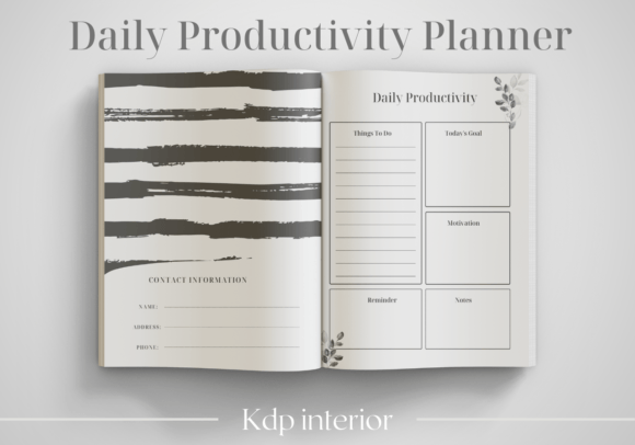 Daily Productivity Planner /KDP Interior