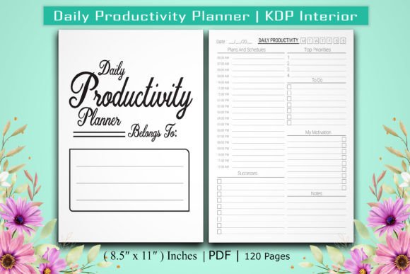 Daily Productivity Planner /Kdp Interior