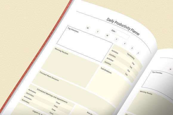 Daily Productivity Planner Kdp Interior
