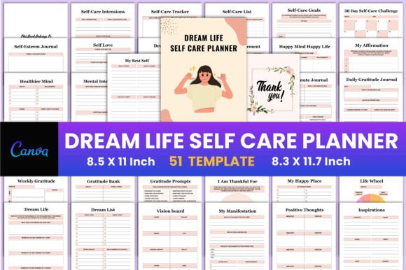 Dream Life Self Care Planner Canva