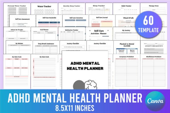 Editable ADHD Mental Health Planner