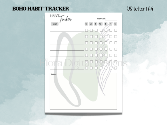 Habit Tracker Boho