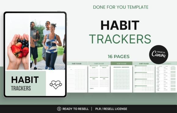 Habit Trackers, Canva Templates