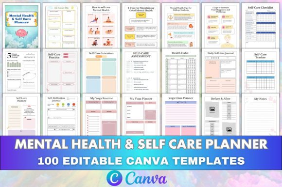 Mental Health & Self-Care Planner KDP