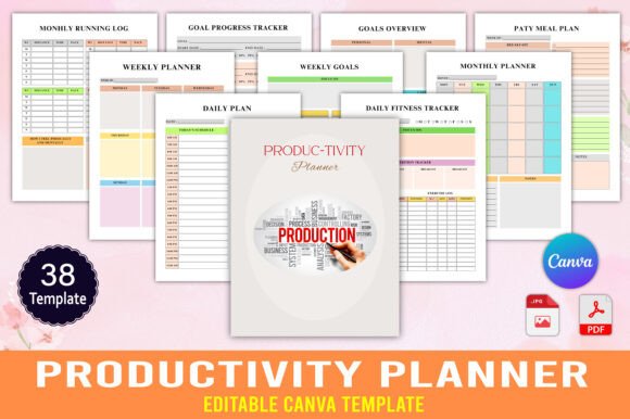 Productivity Planner Canva Interior