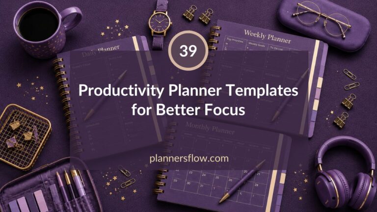 Productivity Planner Templates