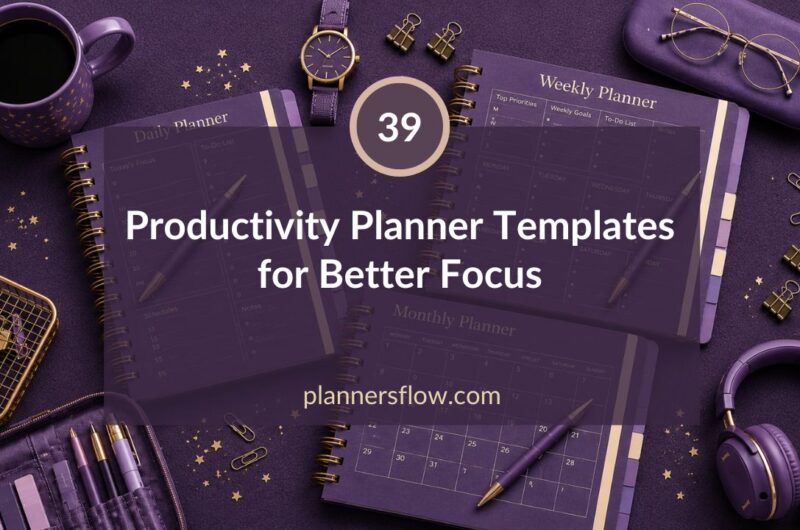 Productivity Planner Templates