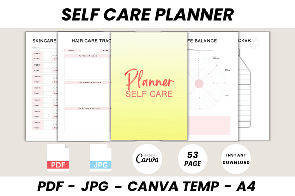 Self Care Planner Canva Template