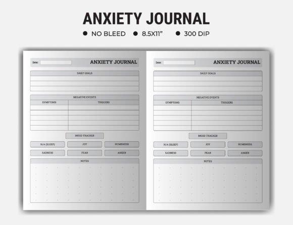 Simple Anxiety Journal Self Care Planner