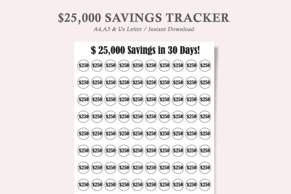 1000 Savings Tracker, Savings Tracker